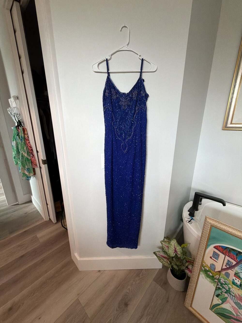 Sténay Vintage Silk Beaded Evening Gown Size 8